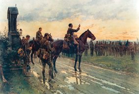 Fr Gleeson on horseback