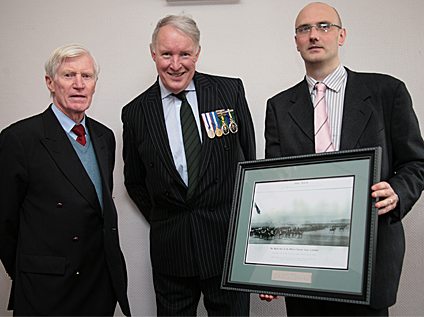 Our picture here shows Col Falloon with Gen Paddy Nowlan, Chairman of the Military Heritage of Ireland Trust, and Mr Lar Joye who accepted the presentation on behalf of the National Museum.