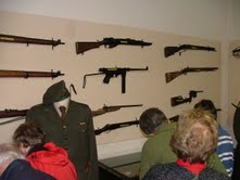 Weapons on display in the museum